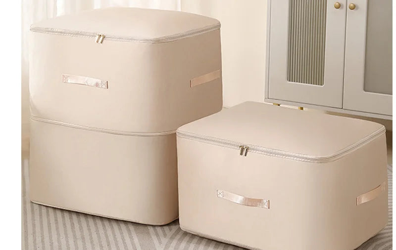 Double Zipper Compression Bag Comforter Clothes Bedding Storage Closet Case Travel Wardrobe Duvet Space Saver Home Big Organizer