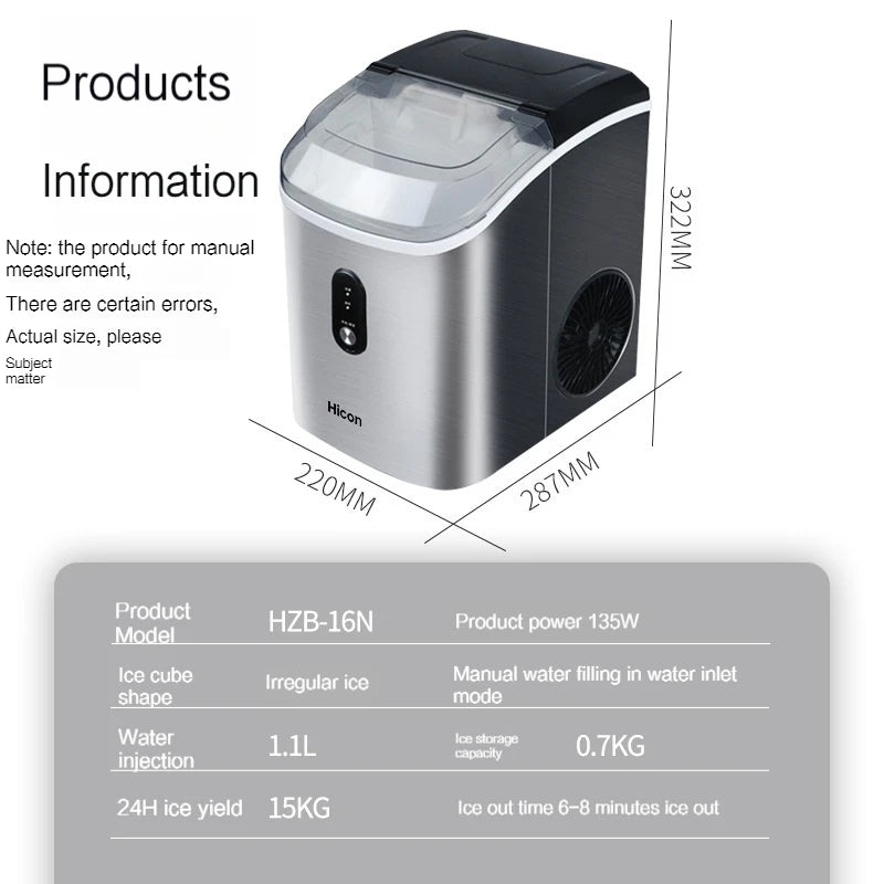 Nugget Countertop Ice Maker, Silonn Chewable Pellet Ice Machine with Self-Cleaning Function,  1.1L 135W 0.7KG
