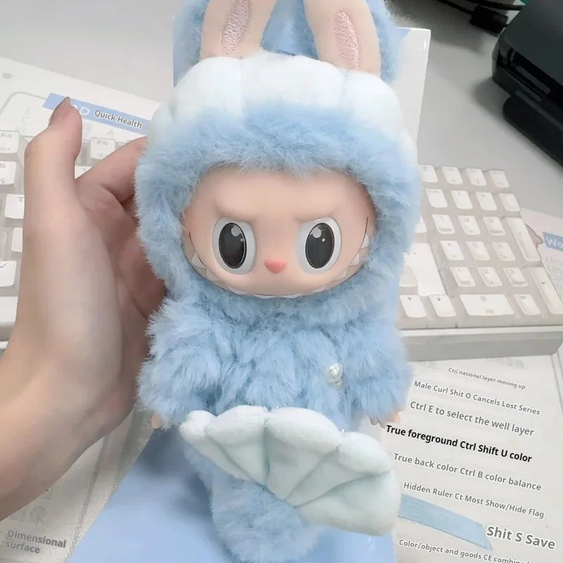 Labubu Keychain Lububu Keyring Labubu Merlion Pendant Mermaid Labubu Children Toy Christmas Gift High Quality Replica Version