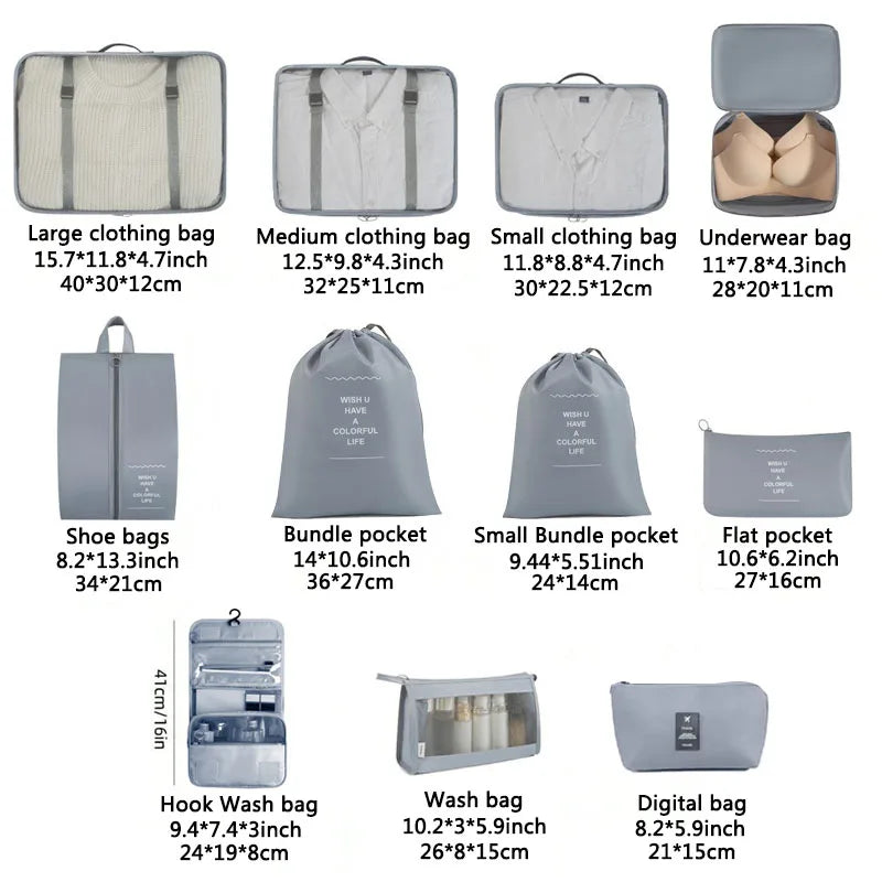 Travel Set Storage Bags Clothes Digital Toiletries Shoes Organizer bag Student Dormitories Clothing Sorting Bags Packing Cubes