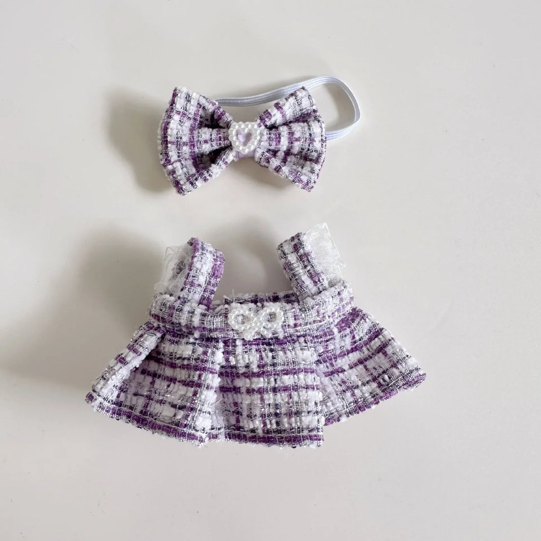 Cute Labubu Doll Outfit Accessories Classic Dress Set for 17CM V2 Mini Dolls Clothing Girl Kid Gift Labubu clothes luxury