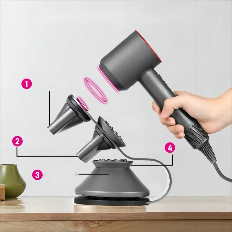 Hair Dryer Rack Table Top Dyson Metal Hanger Vertical Hair Dryer Shelf on Dressing Table No Punching Desk Blow Dryer Bracket