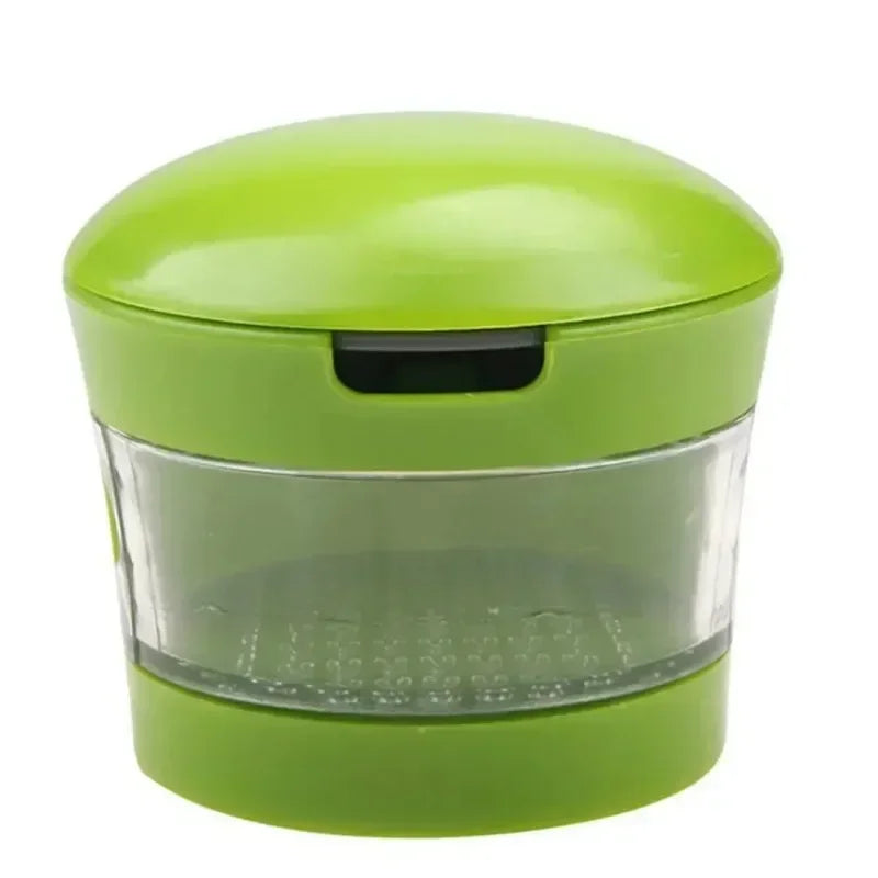 1Pcs Multifunction Plastic Garlic Press Presser Crusher Slicer Grater Dicing Slicing and Storage Kitchen Vegetable Tool