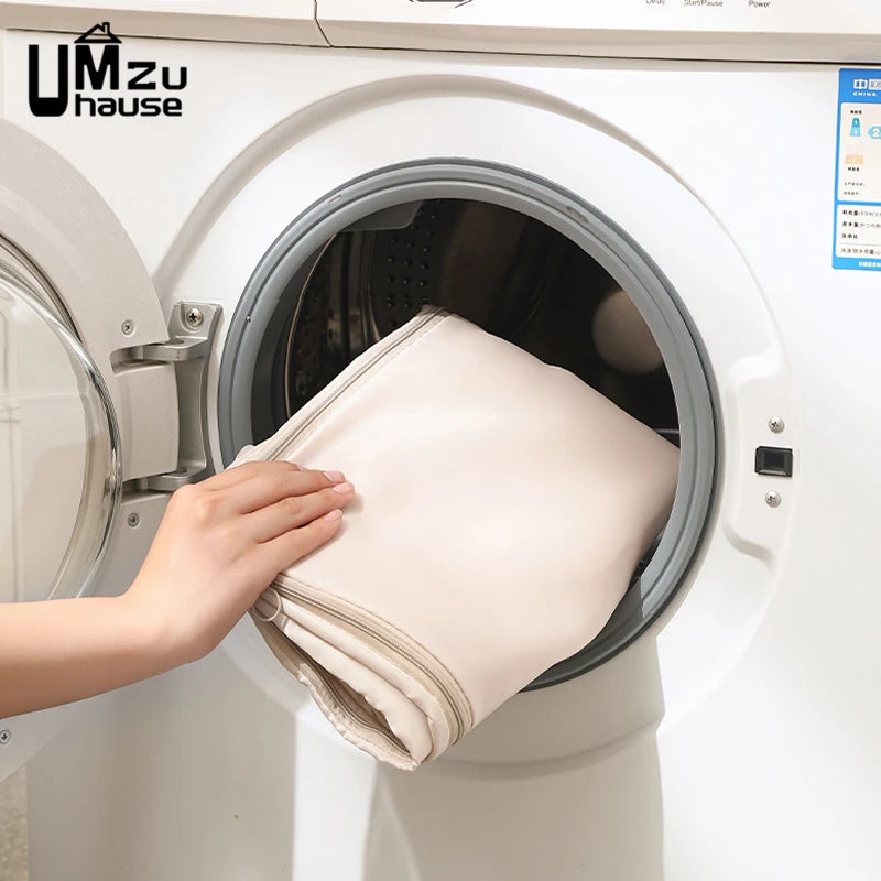 Double Zipper Compression Bag Comforter Clothes Bedding Storage Closet Case Travel Wardrobe Duvet Space Saver Home Big Organizer