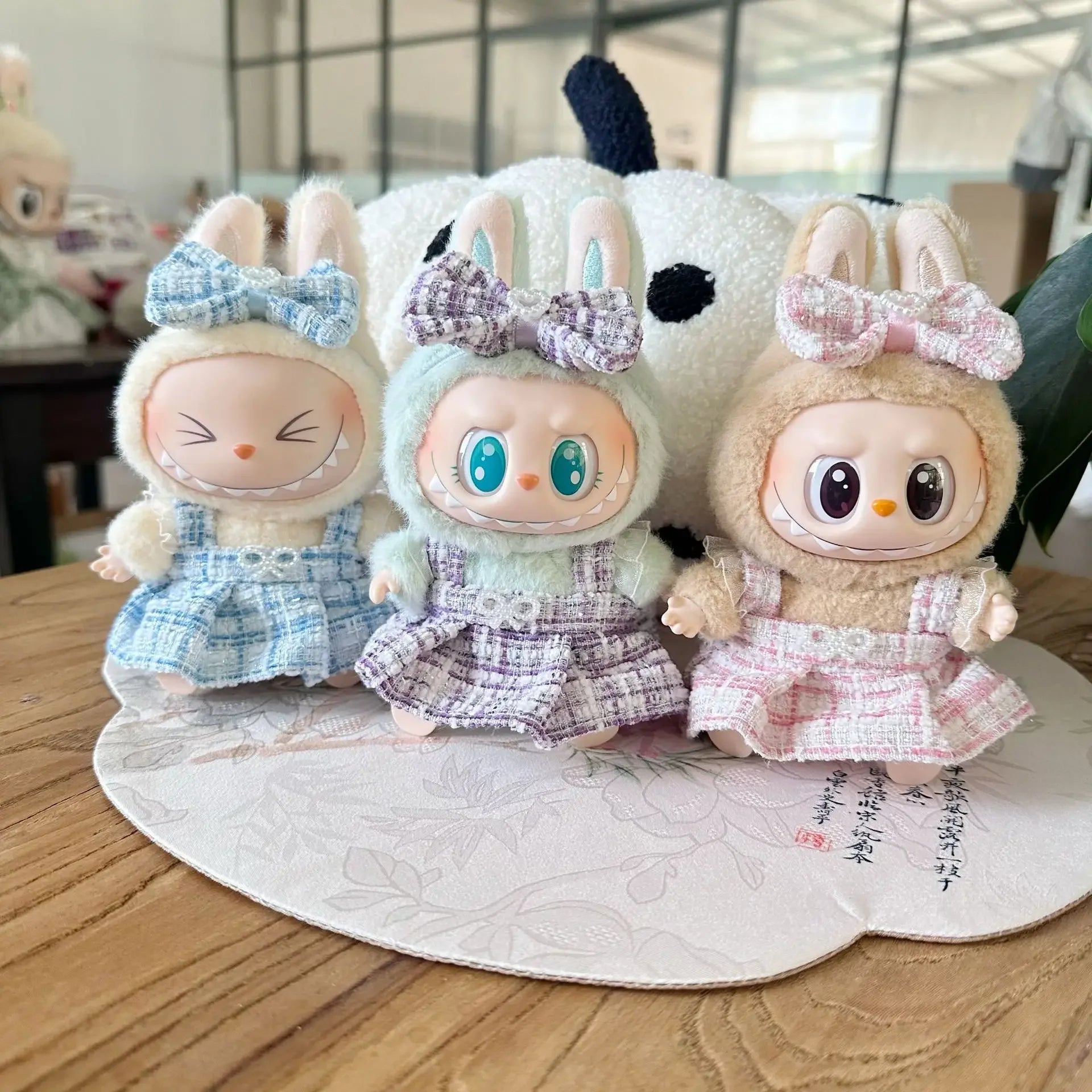 Cute Labubu Doll Outfit Accessories Classic Dress Set for 17CM V2 Mini Dolls Clothing Girl Kid Gift Labubu clothes luxury