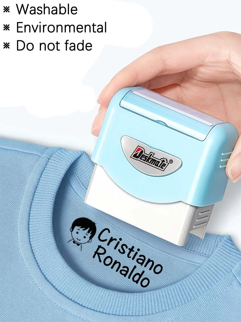 Logo/Name Custom-Made Stamp Boys Girls DIY For Children Customized Sticker Seal Student Clothes Chapter No Fade Security 06