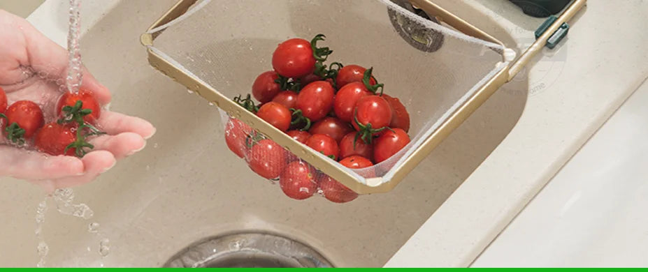 Kitchen filter rack Kitchen sink water tank folding water sink filter bag garbage storage frame disposable garbage bag water bag