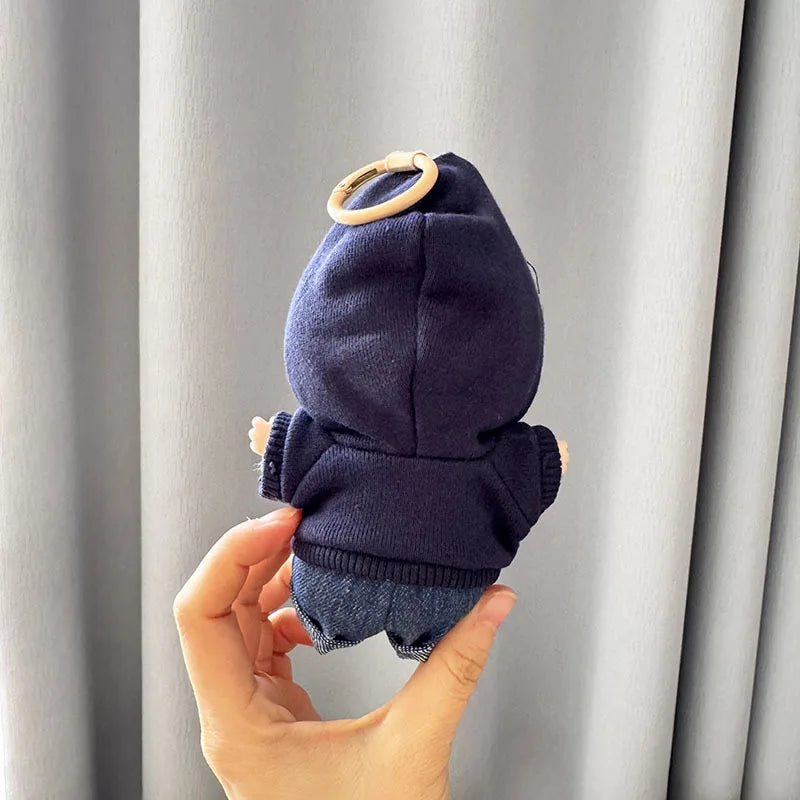 Labubu 17cm Clothes II Idol Dolls Sitting Party The Monster Outfit Accessories Clothing DIY Kids Gift Hoodie And Jeans EM03A
