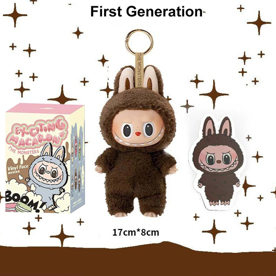 Labbubu Plush Doll Macaroon Action Anime Figure Doll Hobbies Pendant Ornament Cute Mysterious Box Pvc Kid Festival Surprise Gift