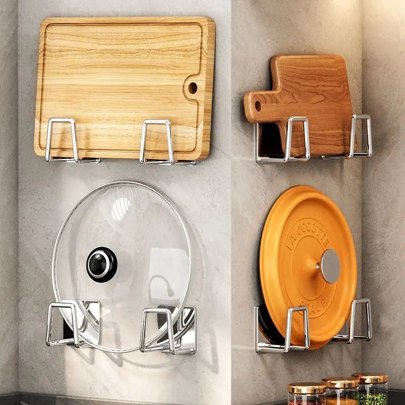 Kitchen Sponge Drainage Rack Stainless Steel Pot Lid Cutting Board Storage Rack Multifunctional Storage Rack Holder KitchenTools