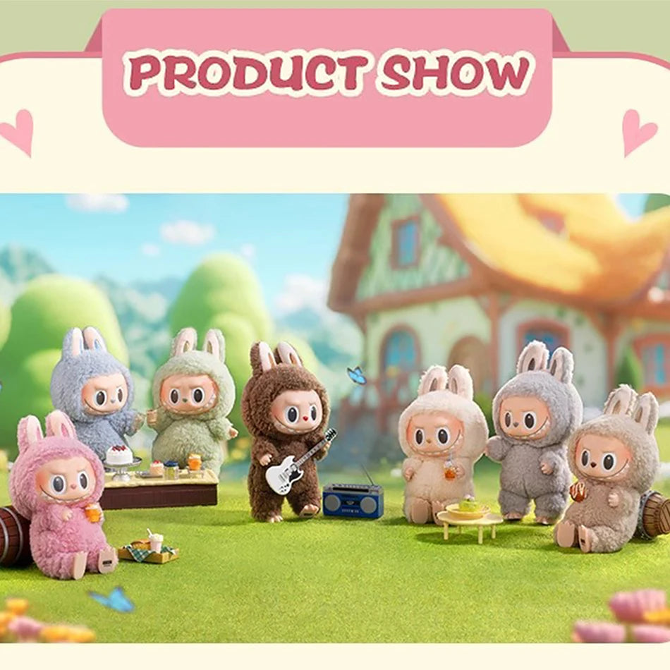 Labbubu Plush Doll Macaroon Action Anime Figure Doll Hobbies Pendant Ornament Cute Mysterious Box Pvc Kid Festival Surprise Gift