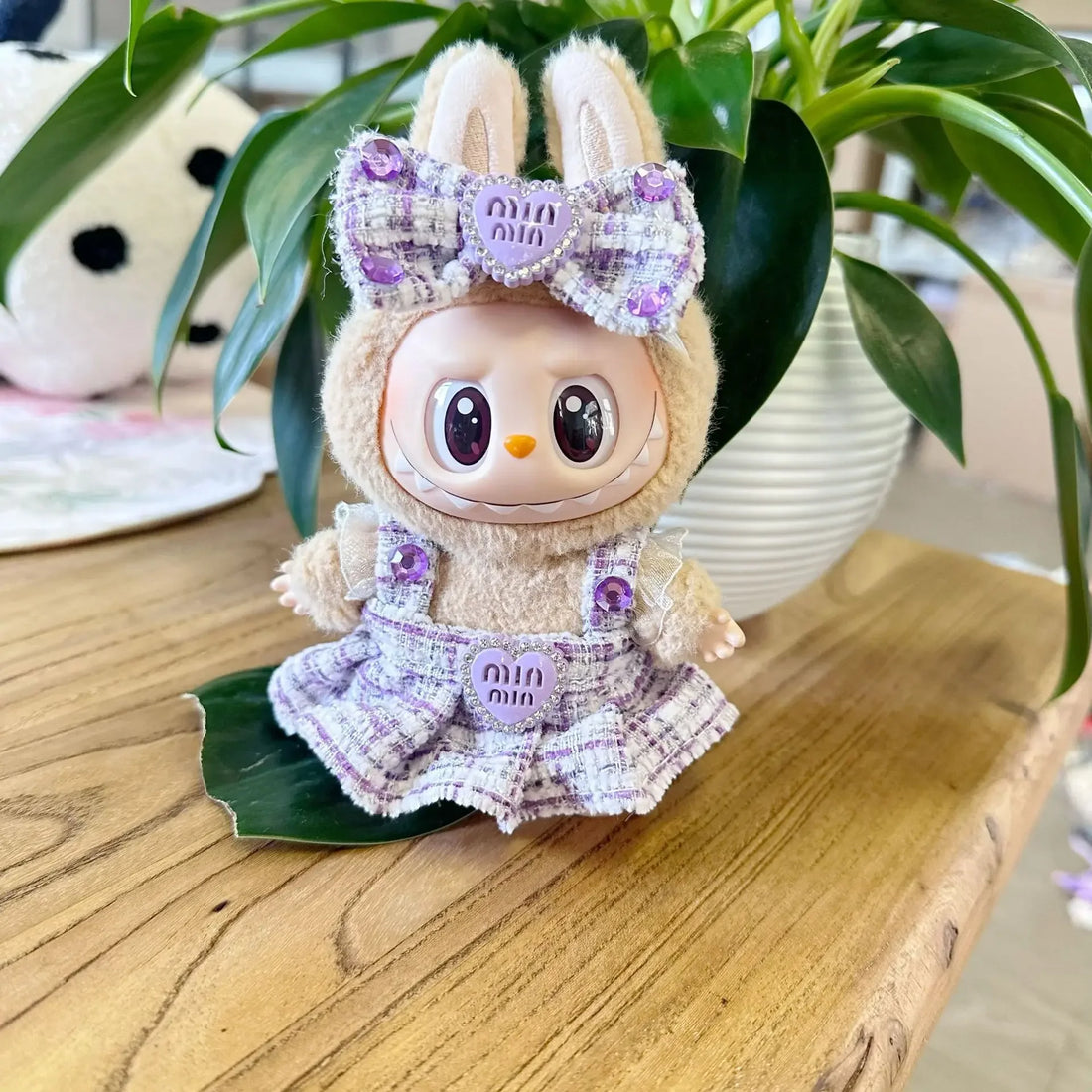 Cute Labubu Doll Outfit Accessories Classic Dress Set for 17CM V2 Mini Dolls Clothing Girl Kid Gift Labubu clothes luxury