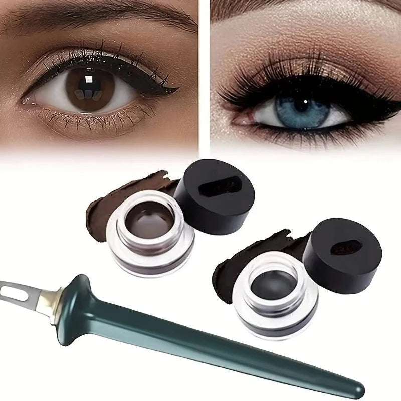 Silicone Eyeliner Brush Black Liquid Eyeliner Eye Make up Super Waterproof Long Lasting Eyeliner Eyes Makeup Cosmetics Tools