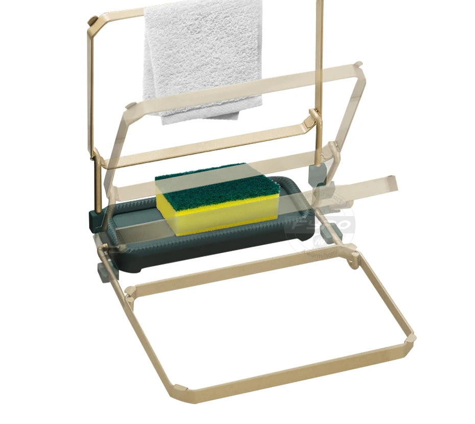 Kitchen filter rack Kitchen sink water tank folding water sink filter bag garbage storage frame disposable garbage bag water bag