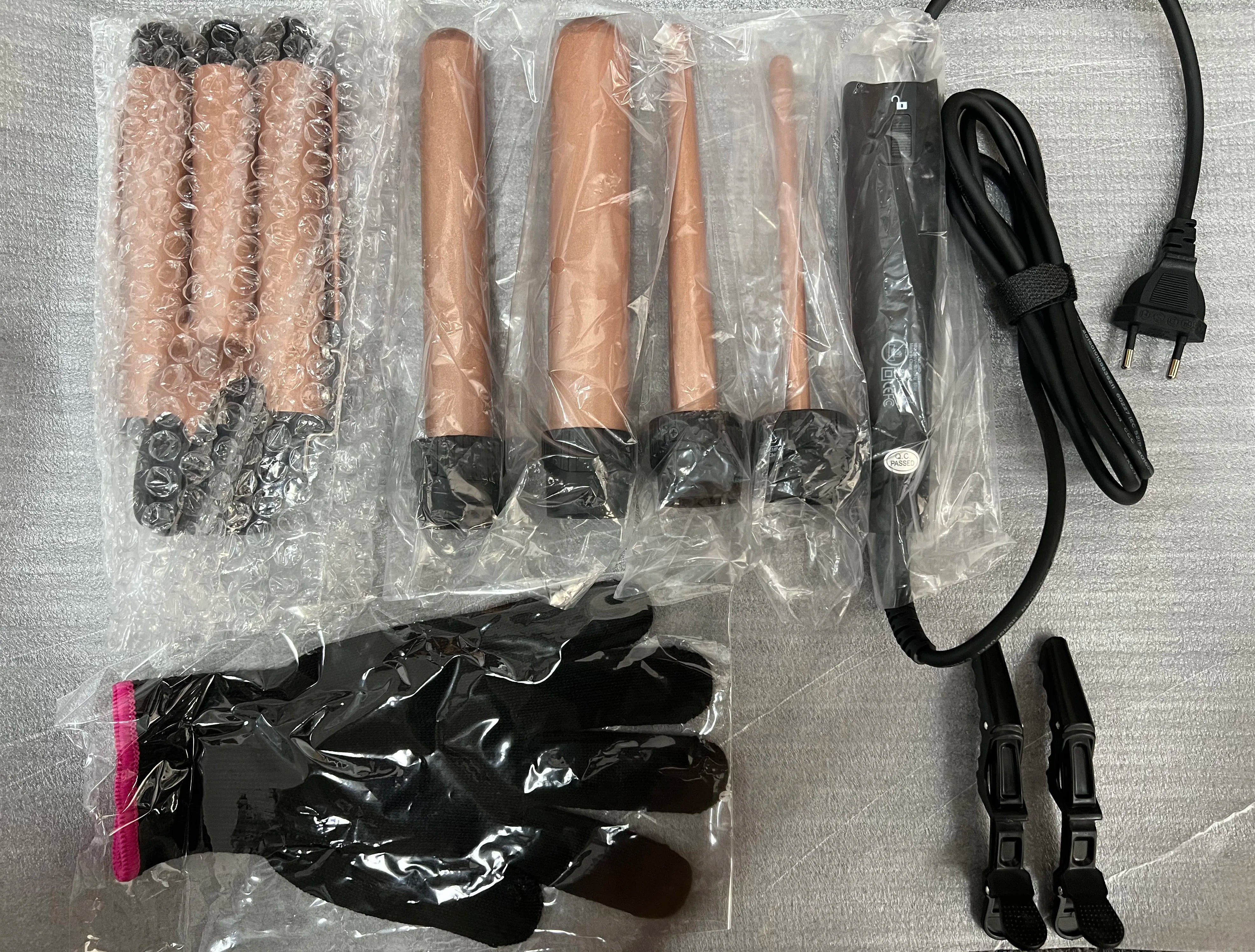 5 in 1 Curling Iron 3 Barrel Hair Crimper Hair Waver Curling Iron with Fast Heating Up Crimper Wand Curler for All Hair Types