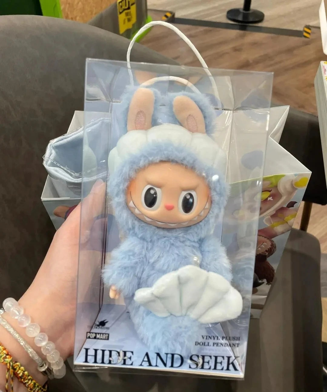 Labubu Keychain Lububu Keyring Labubu Merlion Pendant Mermaid Labubu Children Toy Christmas Gift High Quality Replica Version