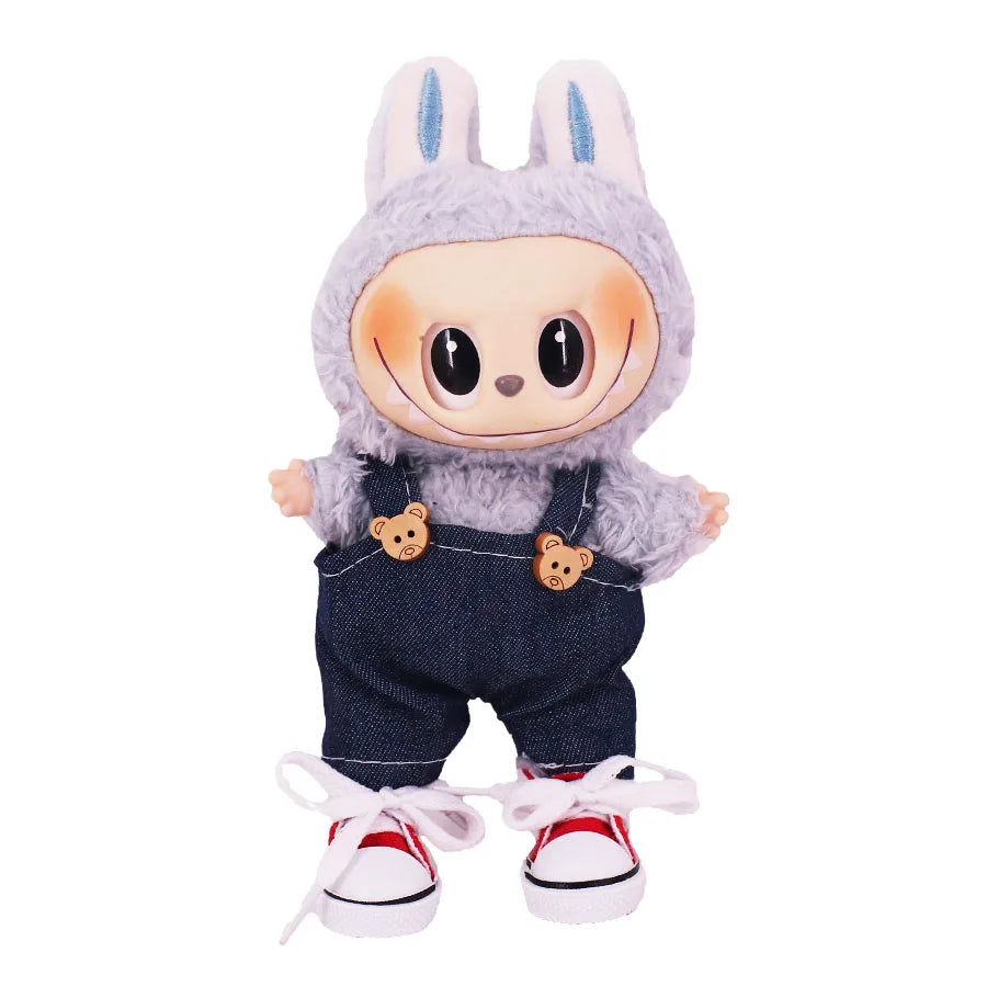 Doll Shoes 3.8Cm Length Canvas Shoe For 17cm Lalbubu Kpop Dolls Accessories Martin Boots Plush labubu Doll,Holiday Gifts