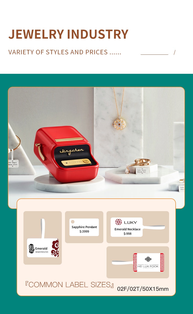 NIIMBOT B21 Label Printer Portable Wir-eless Bluetooth Thermal Label Maker Sticker Printer Color Clear label paper with printer